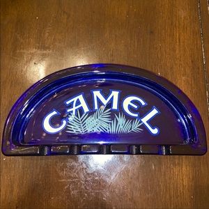 Two Blue Camel Ashtrays